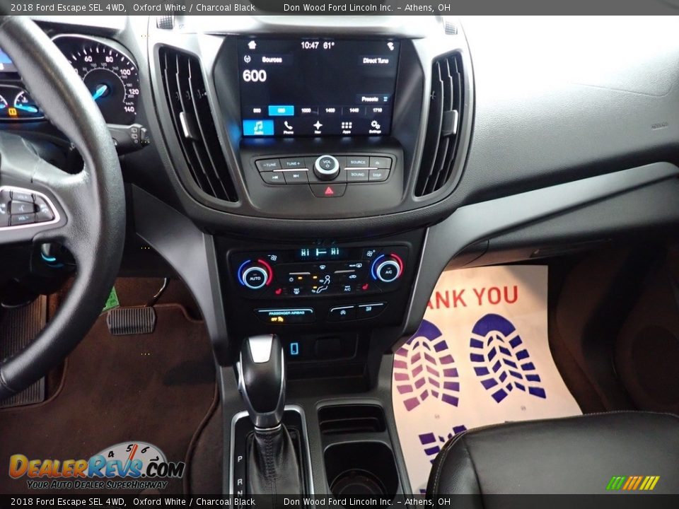 2018 Ford Escape SEL 4WD Oxford White / Charcoal Black Photo #32