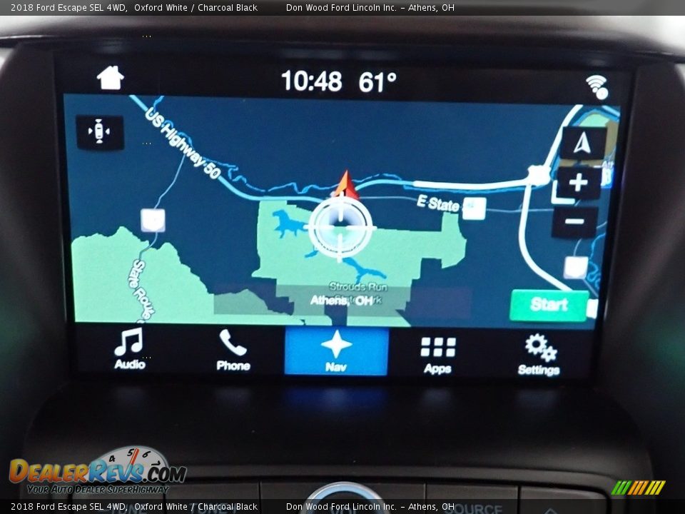 2018 Ford Escape SEL 4WD Oxford White / Charcoal Black Photo #33