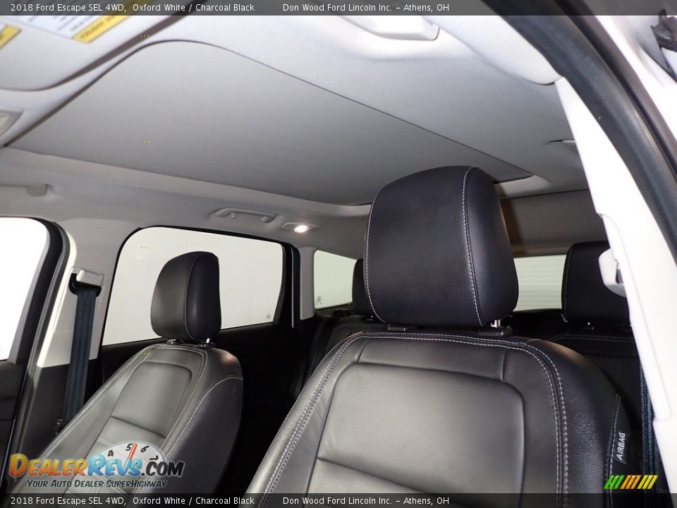 2018 Ford Escape SEL 4WD Oxford White / Charcoal Black Photo #34