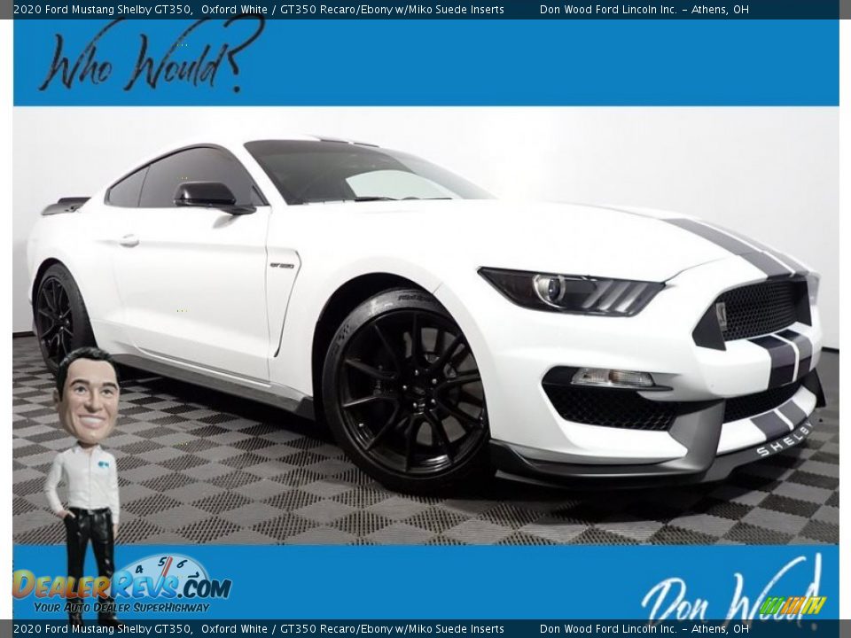 2020 Ford Mustang Shelby GT350 Oxford White / GT350 Recaro/Ebony w/Miko Suede Inserts Photo #1