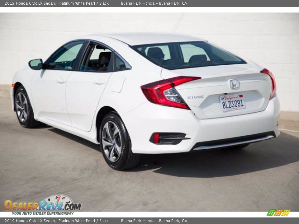 2019 Honda Civic LX Sedan Platinum White Pearl / Black Photo #2