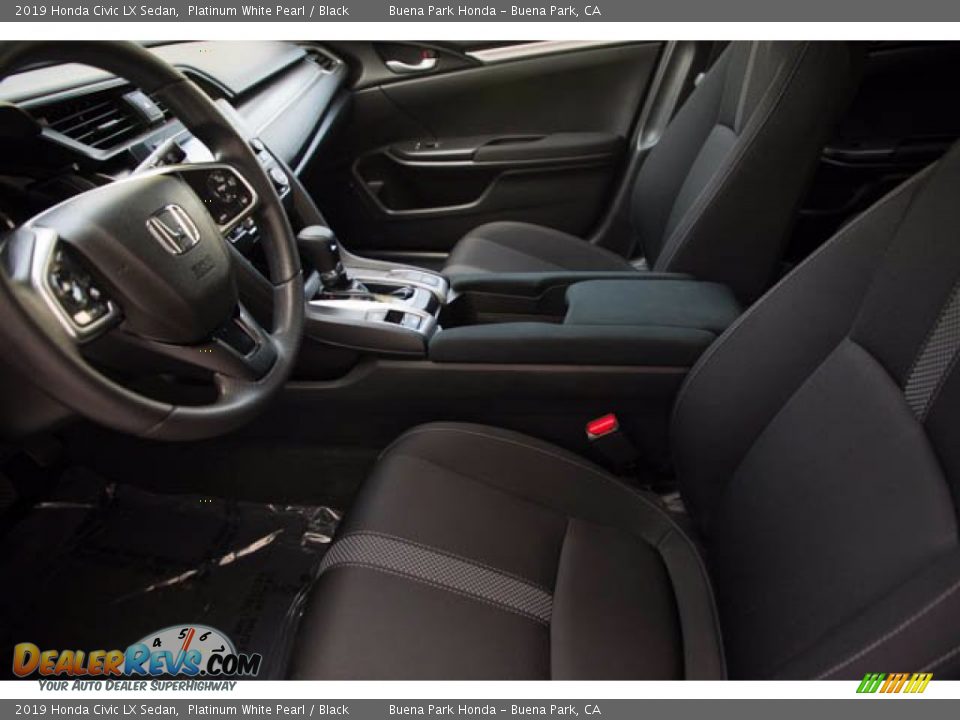 2019 Honda Civic LX Sedan Platinum White Pearl / Black Photo #3