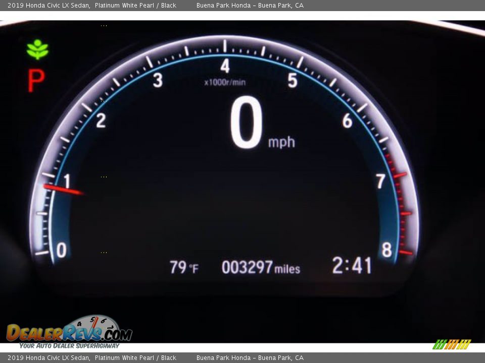 2019 Honda Civic LX Sedan Platinum White Pearl / Black Photo #6