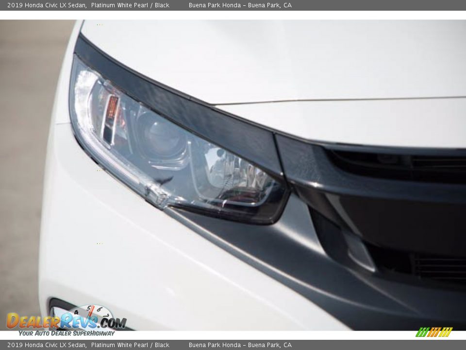 2019 Honda Civic LX Sedan Platinum White Pearl / Black Photo #8