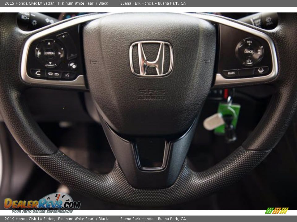 2019 Honda Civic LX Sedan Platinum White Pearl / Black Photo #15
