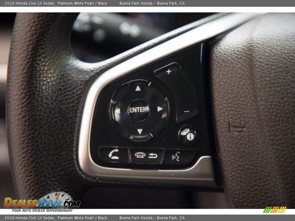 2019 Honda Civic LX Sedan Platinum White Pearl / Black Photo #16