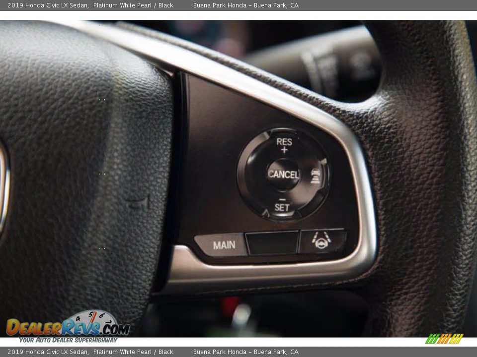 2019 Honda Civic LX Sedan Platinum White Pearl / Black Photo #17
