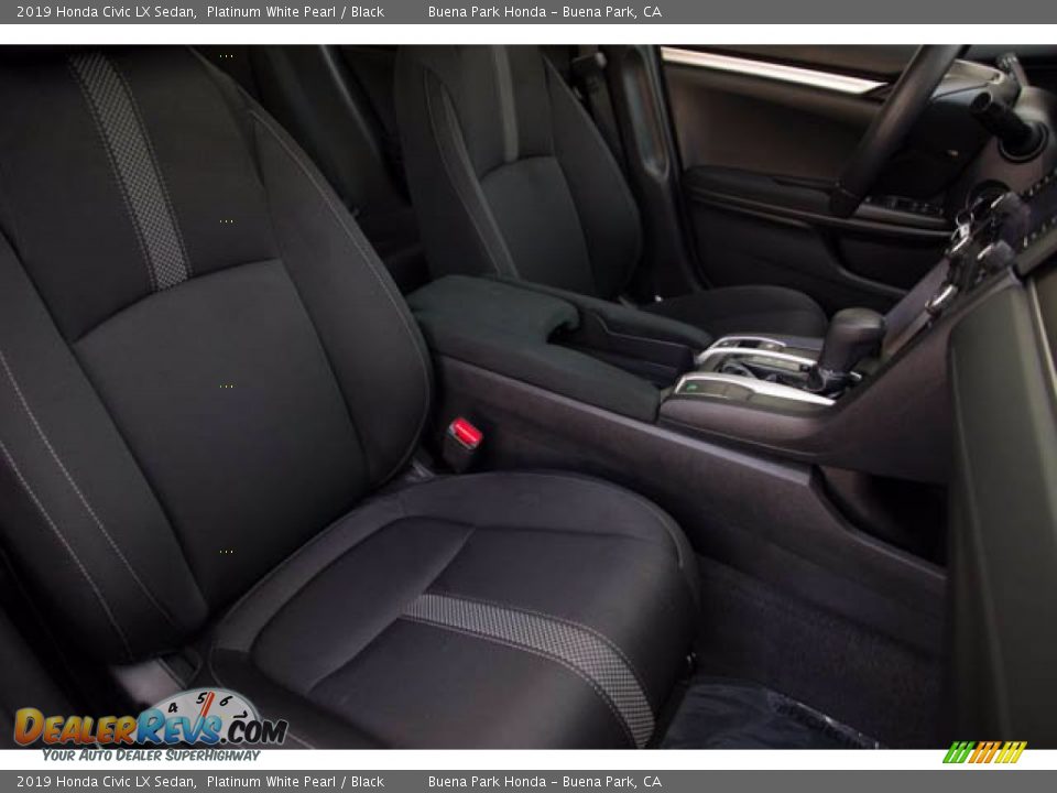 2019 Honda Civic LX Sedan Platinum White Pearl / Black Photo #24