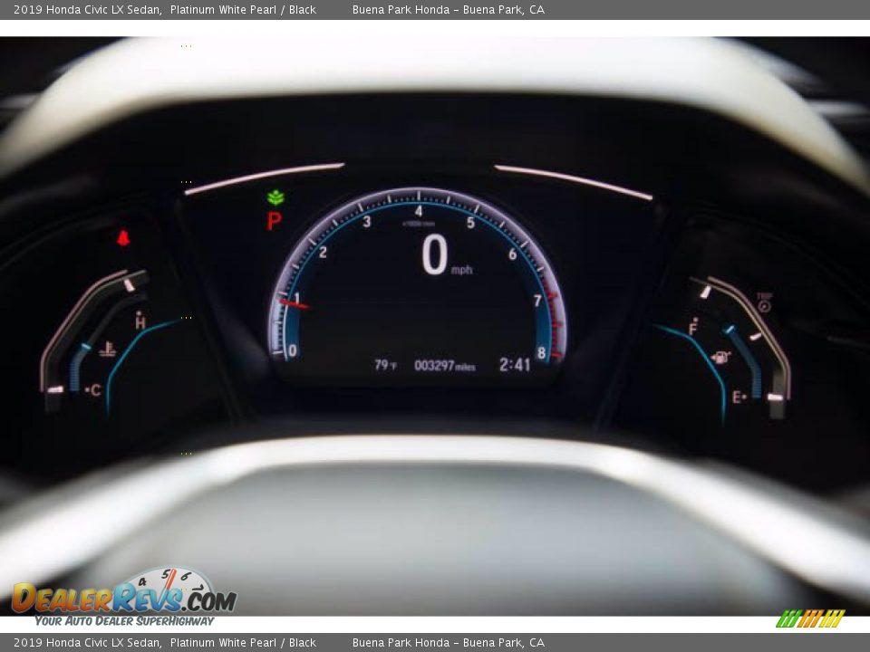 2019 Honda Civic LX Sedan Platinum White Pearl / Black Photo #27
