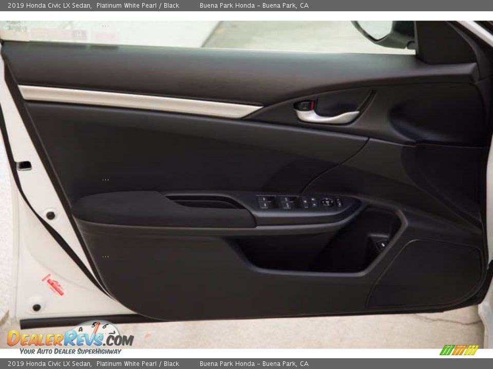 2019 Honda Civic LX Sedan Platinum White Pearl / Black Photo #28