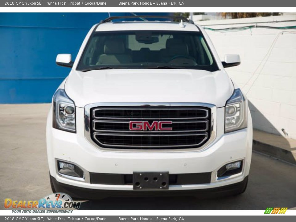 2018 GMC Yukon SLT White Frost Tricoat / Cocoa/Dune Photo #7