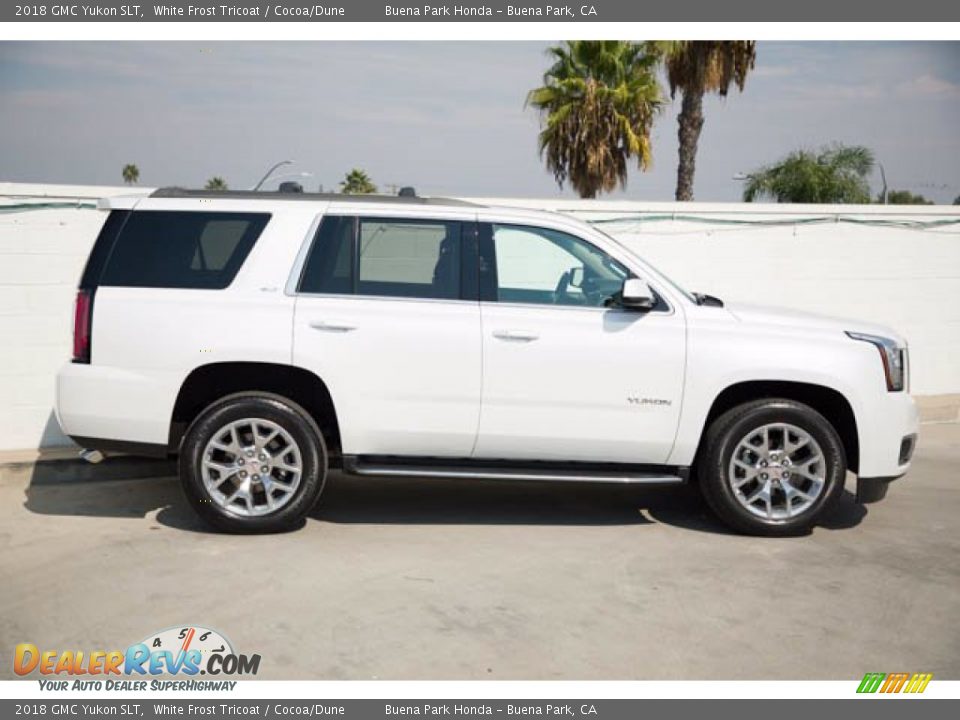 2018 GMC Yukon SLT White Frost Tricoat / Cocoa/Dune Photo #12