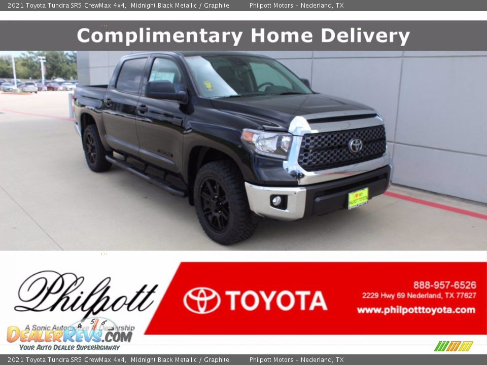 2021 Toyota Tundra SR5 CrewMax 4x4 Midnight Black Metallic / Graphite Photo #1