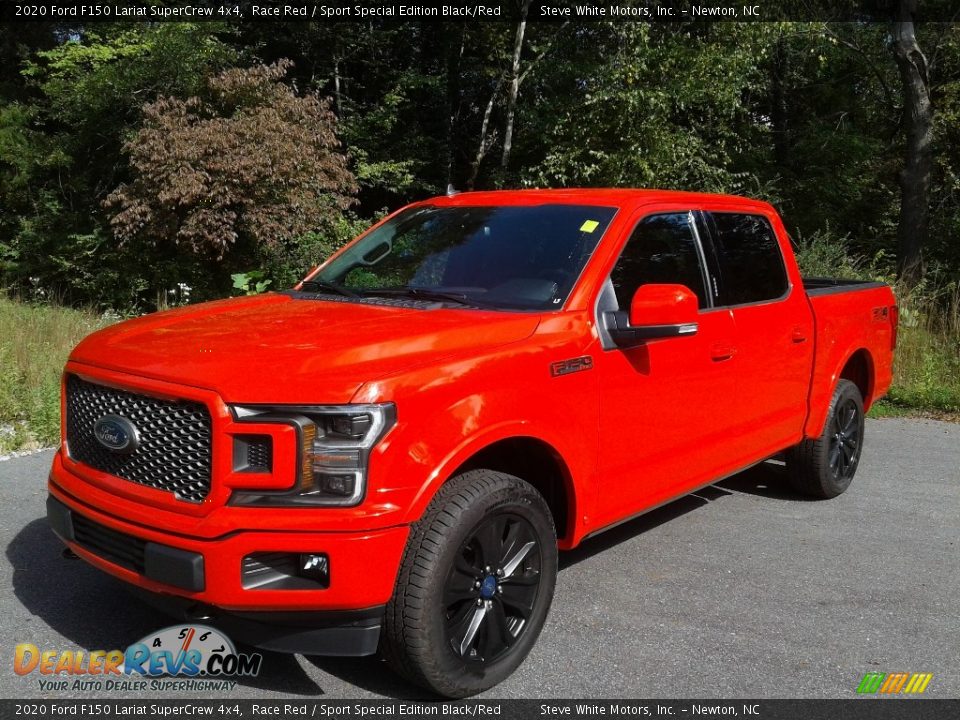 2020 Ford F150 Lariat SuperCrew 4x4 Race Red / Sport Special Edition Black/Red Photo #3