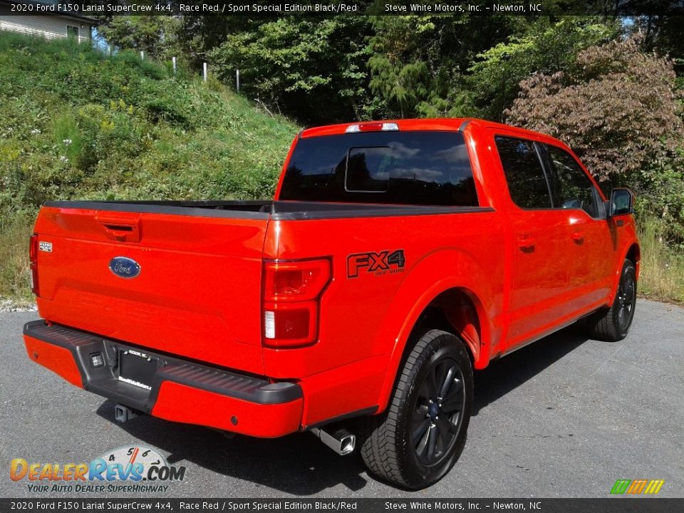 2020 Ford F150 Lariat SuperCrew 4x4 Race Red / Sport Special Edition Black/Red Photo #8
