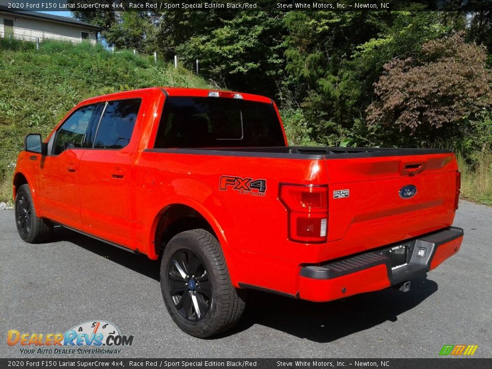 2020 Ford F150 Lariat SuperCrew 4x4 Race Red / Sport Special Edition Black/Red Photo #12