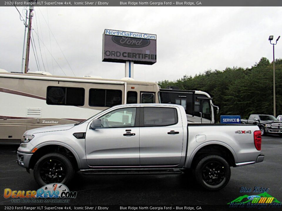 2020 Ford Ranger XLT SuperCrew 4x4 Iconic Silver / Ebony Photo #2