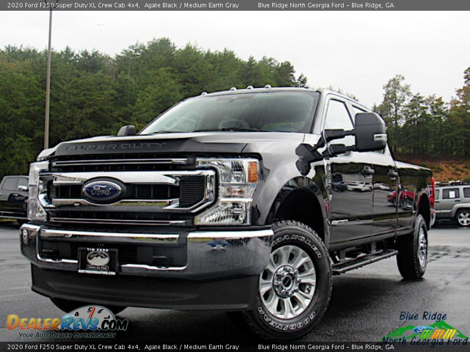 2020 Ford F250 Super Duty XL Crew Cab 4x4 Agate Black / Medium Earth Gray Photo #1