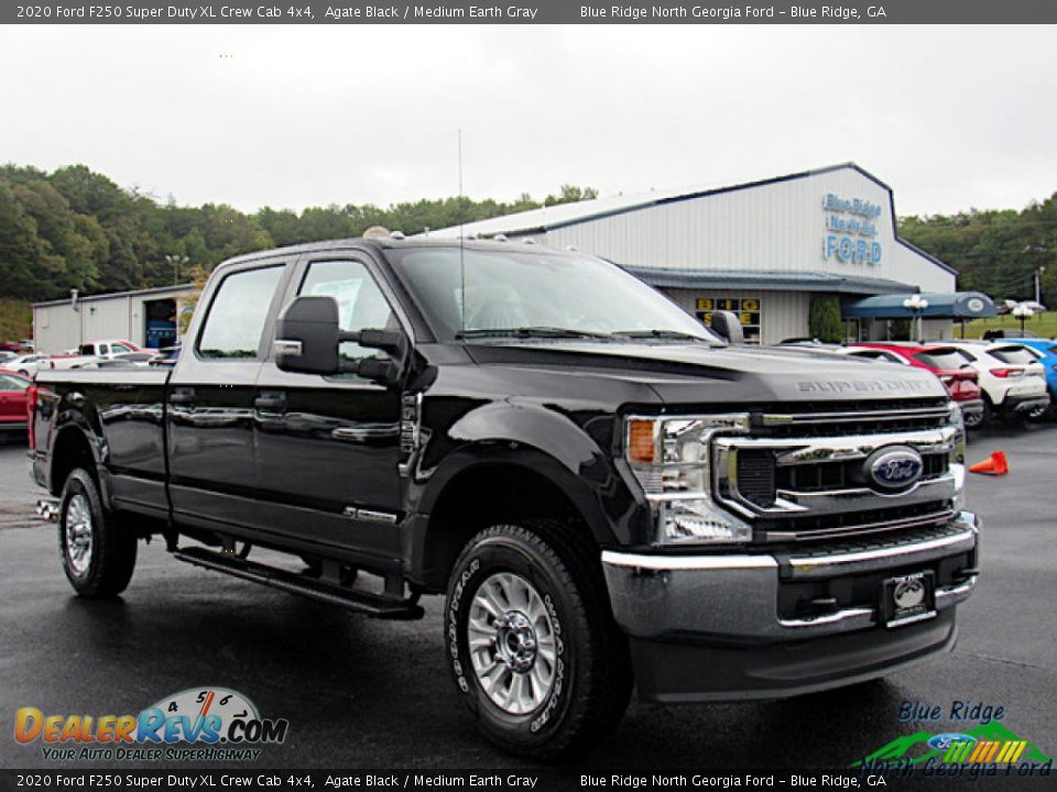 2020 Ford F250 Super Duty XL Crew Cab 4x4 Agate Black / Medium Earth Gray Photo #7