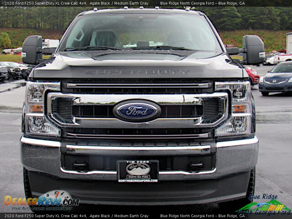 2020 Ford F250 Super Duty XL Crew Cab 4x4 Agate Black / Medium Earth Gray Photo #8