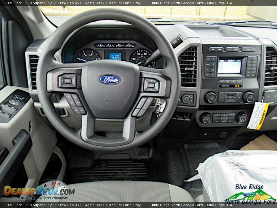 2020 Ford F250 Super Duty XL Crew Cab 4x4 Agate Black / Medium Earth Gray Photo #14