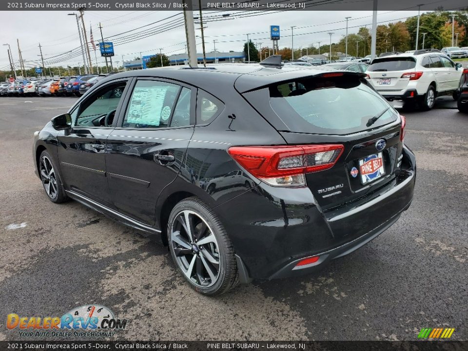 2021 Subaru Impreza Sport 5-Door Crystal Black Silica / Black Photo #6