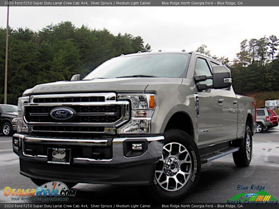 2020 Ford F250 Super Duty Lariat Crew Cab 4x4 Silver Spruce / Medium Light Camel Photo #1