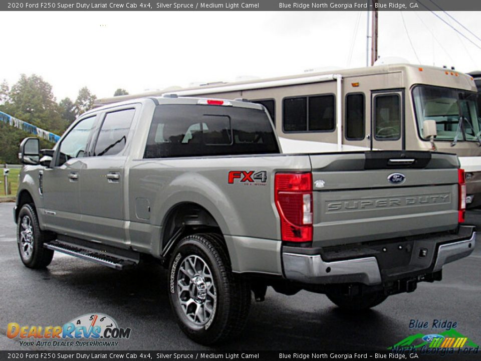 2020 Ford F250 Super Duty Lariat Crew Cab 4x4 Silver Spruce / Medium Light Camel Photo #3