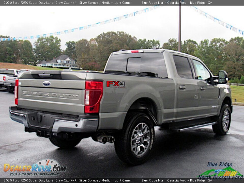 2020 Ford F250 Super Duty Lariat Crew Cab 4x4 Silver Spruce / Medium Light Camel Photo #5