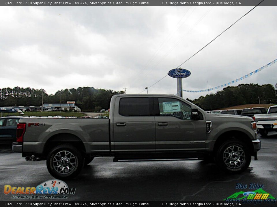 2020 Ford F250 Super Duty Lariat Crew Cab 4x4 Silver Spruce / Medium Light Camel Photo #6