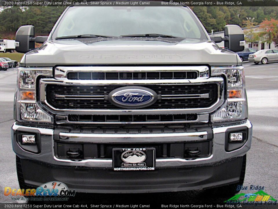 2020 Ford F250 Super Duty Lariat Crew Cab 4x4 Silver Spruce / Medium Light Camel Photo #8