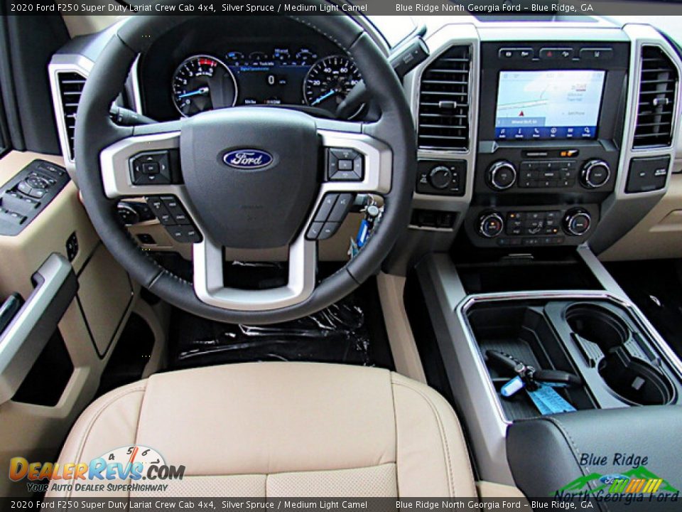 2020 Ford F250 Super Duty Lariat Crew Cab 4x4 Silver Spruce / Medium Light Camel Photo #14