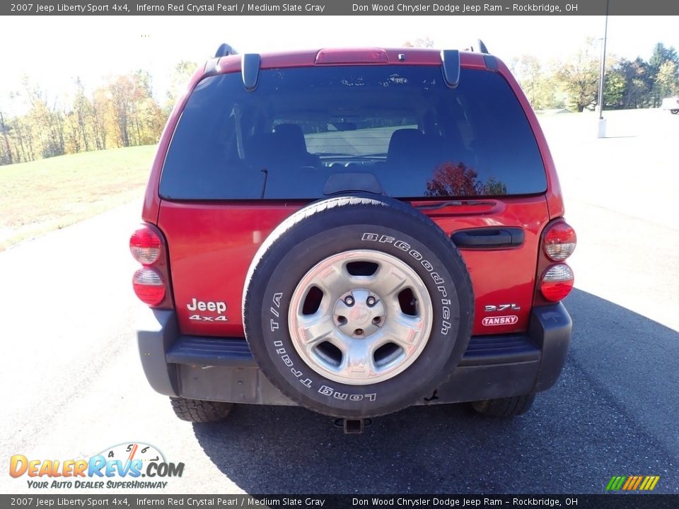 2007 Jeep Liberty Sport 4x4 Inferno Red Crystal Pearl / Medium Slate Gray Photo #8