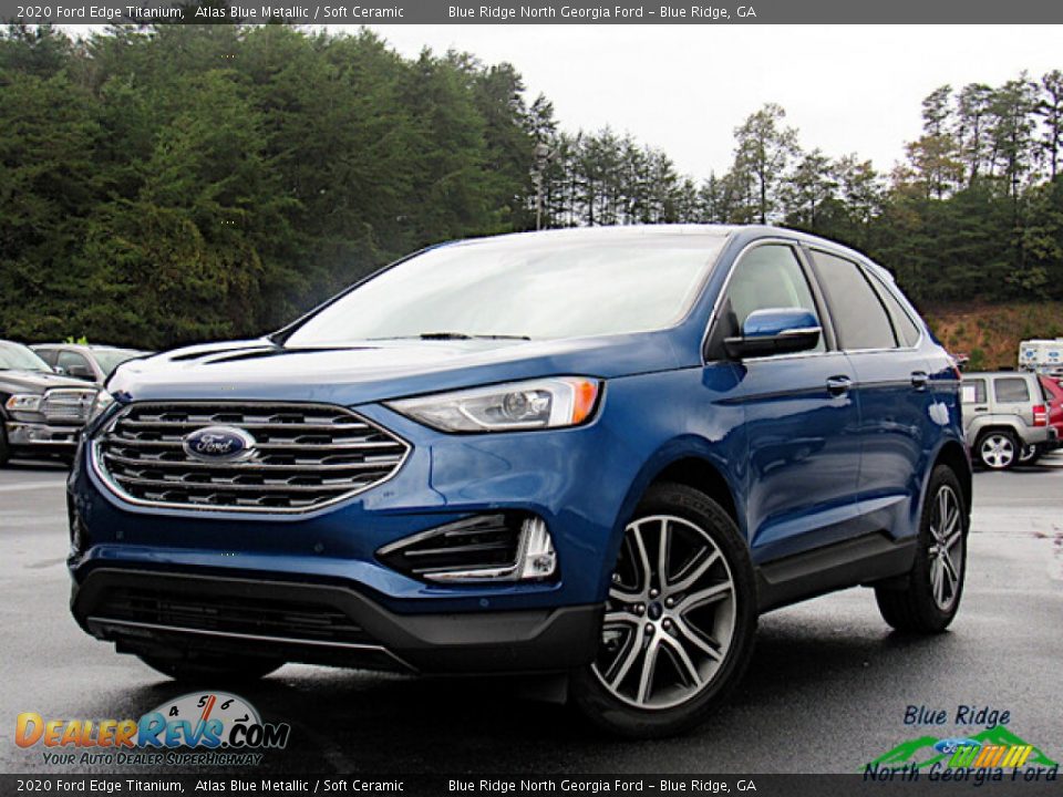 2020 Ford Edge Titanium Atlas Blue Metallic / Soft Ceramic Photo #1