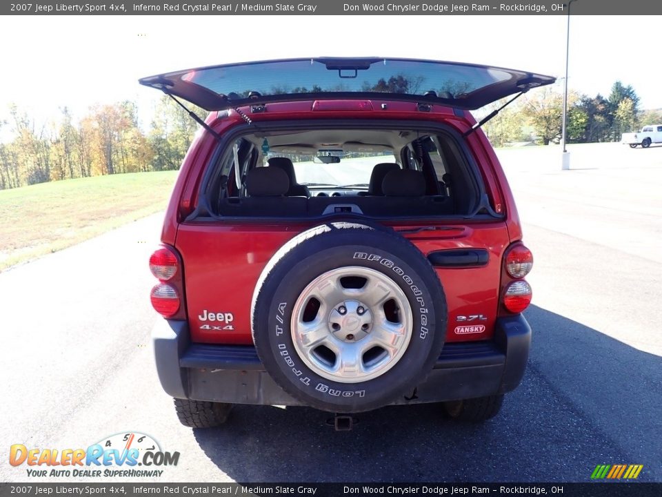 2007 Jeep Liberty Sport 4x4 Inferno Red Crystal Pearl / Medium Slate Gray Photo #9