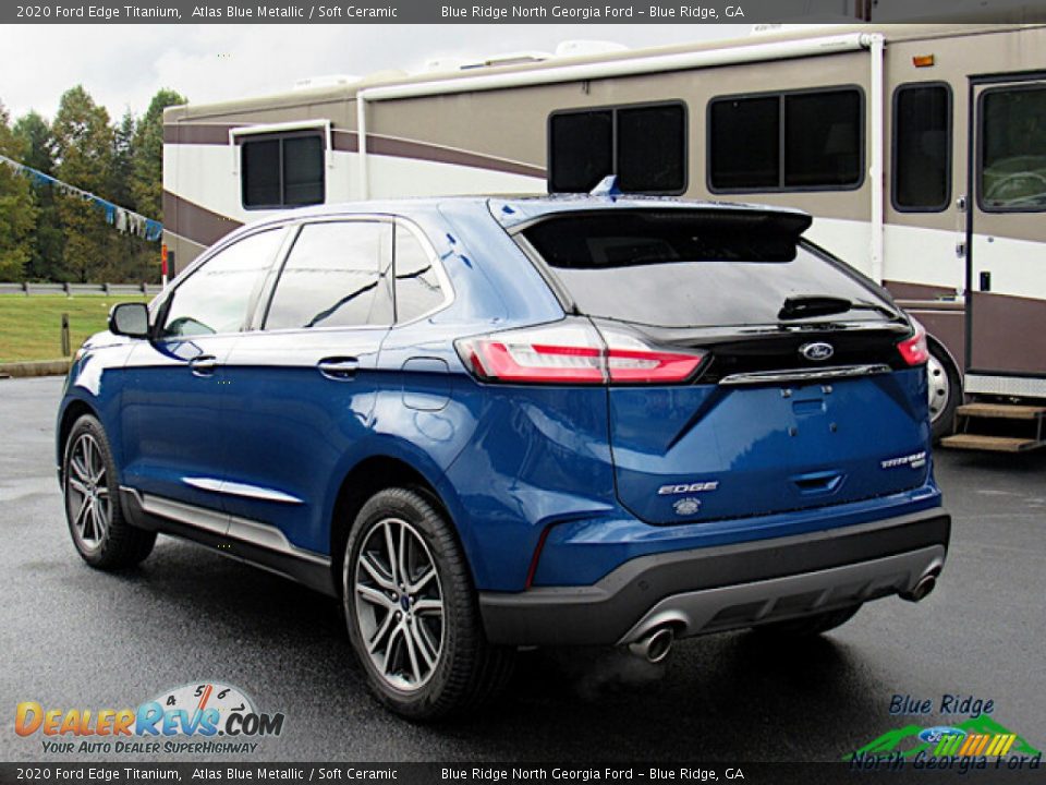 2020 Ford Edge Titanium Atlas Blue Metallic / Soft Ceramic Photo #3