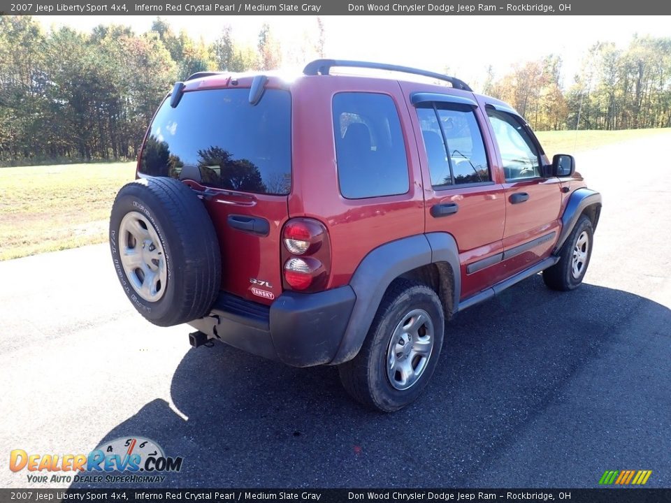 2007 Jeep Liberty Sport 4x4 Inferno Red Crystal Pearl / Medium Slate Gray Photo #11