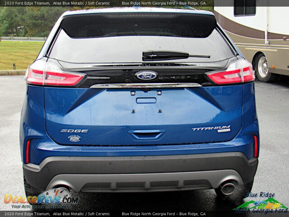 2020 Ford Edge Titanium Atlas Blue Metallic / Soft Ceramic Photo #4