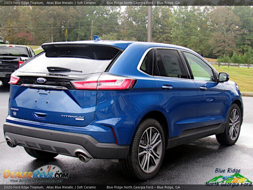 2020 Ford Edge Titanium Atlas Blue Metallic / Soft Ceramic Photo #5