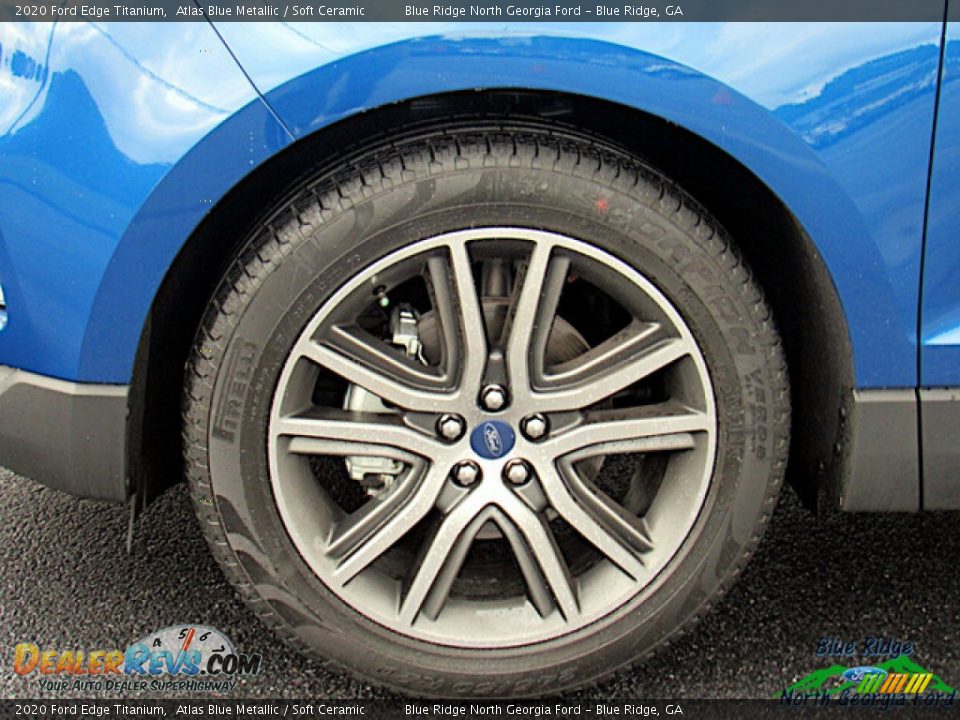 2020 Ford Edge Titanium Atlas Blue Metallic / Soft Ceramic Photo #8