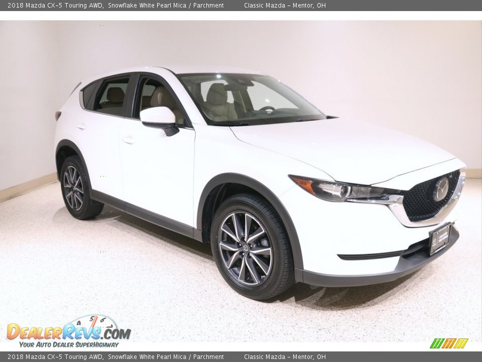 2018 Mazda CX-5 Touring AWD Snowflake White Pearl Mica / Parchment Photo #1