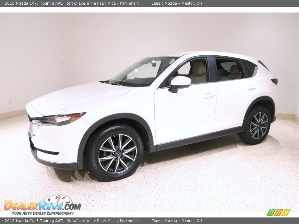 2018 Mazda CX-5 Touring AWD Snowflake White Pearl Mica / Parchment Photo #3