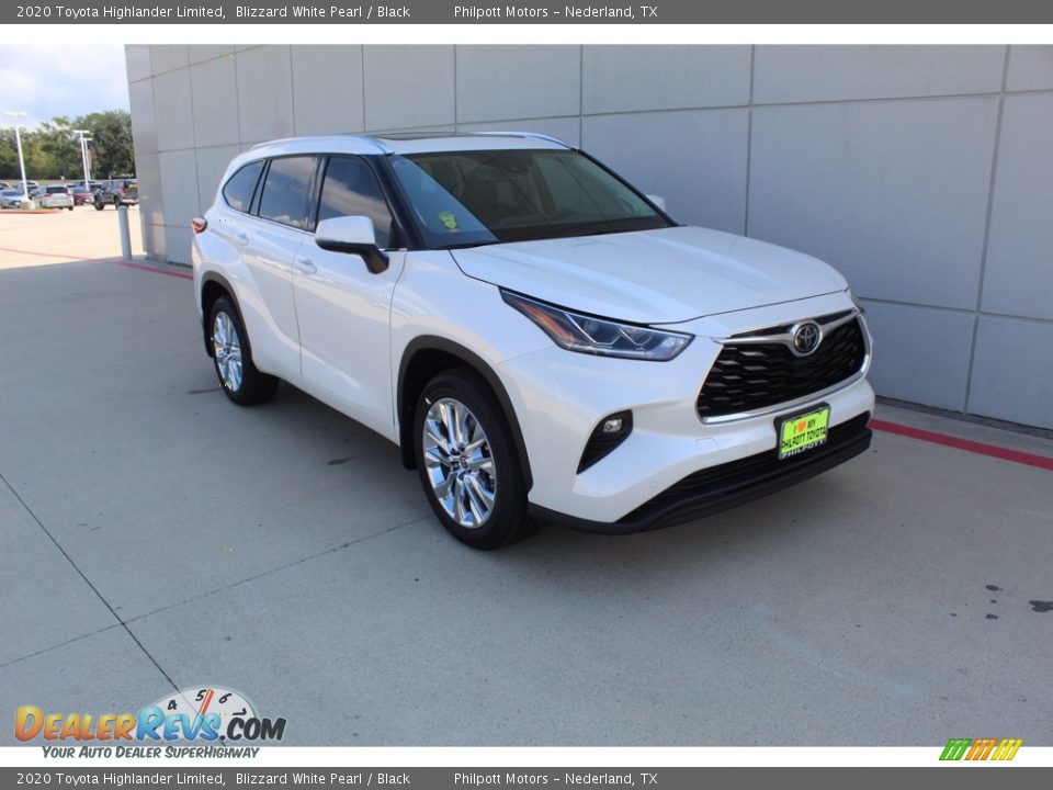 2020 Toyota Highlander Limited Blizzard White Pearl / Black Photo #2