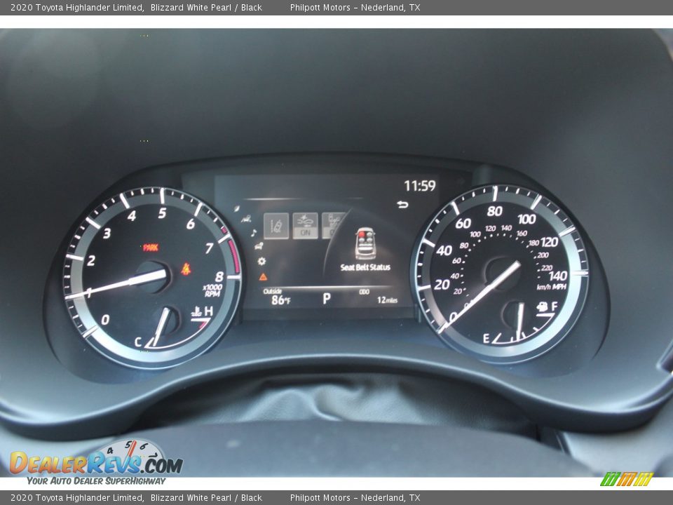 2020 Toyota Highlander Limited Blizzard White Pearl / Black Photo #13