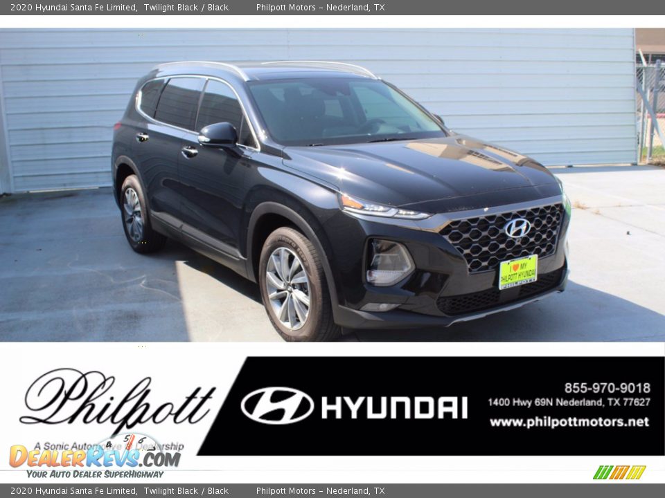 2020 Hyundai Santa Fe Limited Twilight Black / Black Photo #1