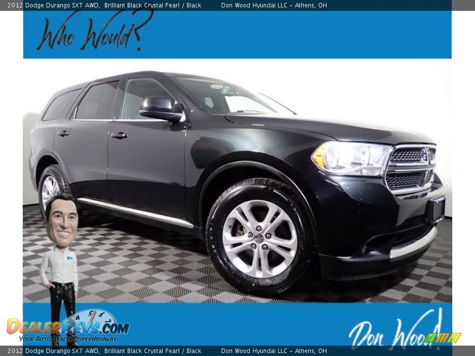 2012 Dodge Durango SXT AWD Brilliant Black Crystal Pearl / Black Photo #1