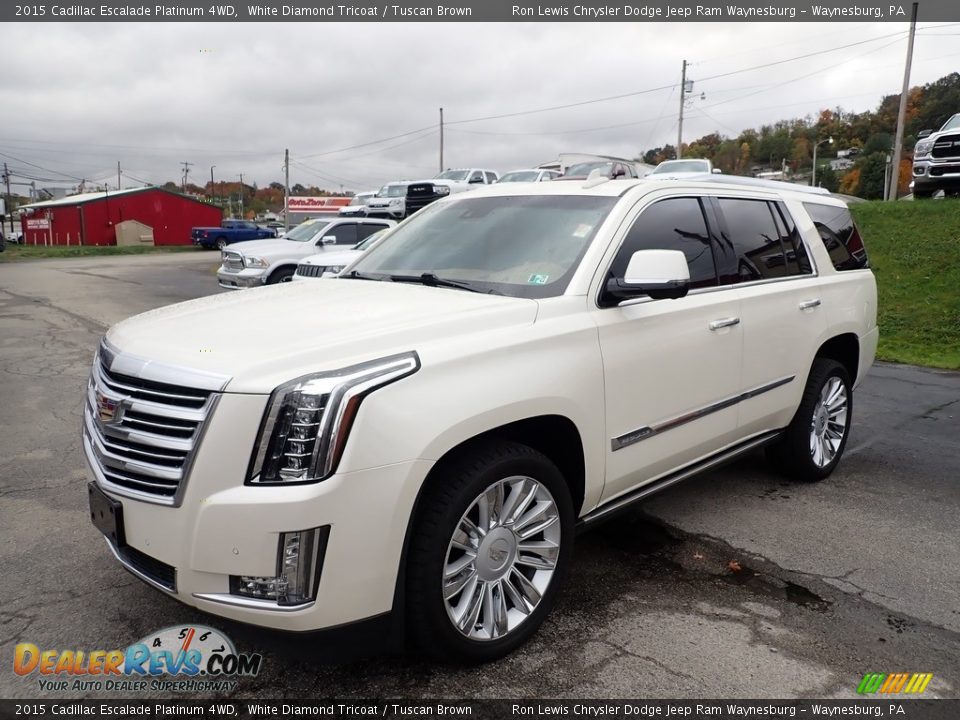 2015 Cadillac Escalade Platinum 4WD White Diamond Tricoat / Tuscan Brown Photo #1