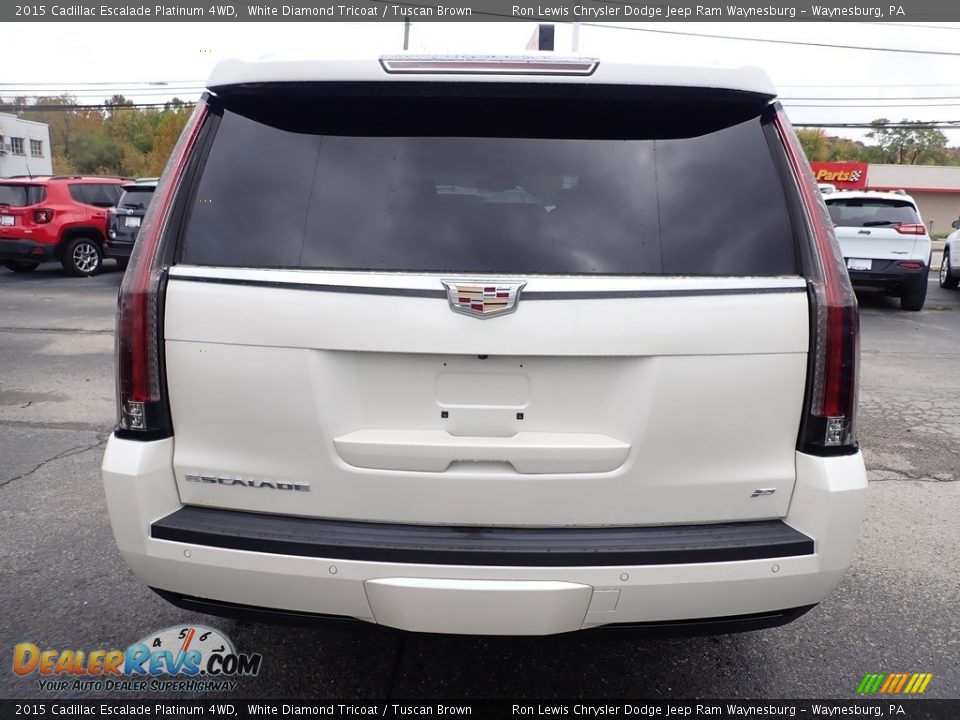 2015 Cadillac Escalade Platinum 4WD White Diamond Tricoat / Tuscan Brown Photo #5