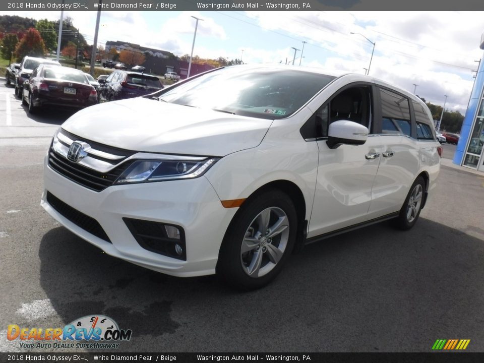 2018 Honda Odyssey EX-L White Diamond Pearl / Beige Photo #6