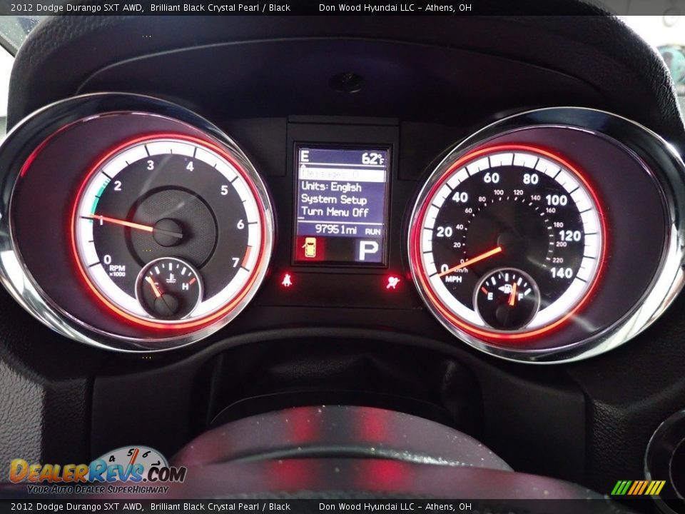 2012 Dodge Durango SXT AWD Brilliant Black Crystal Pearl / Black Photo #28